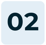 A square icon with a light blue background and the number "02" in dark blue at the center gives a refreshing, new look to your home screen.